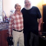 Greg Mathieson with Yong Soo Kim, a professional cameraman